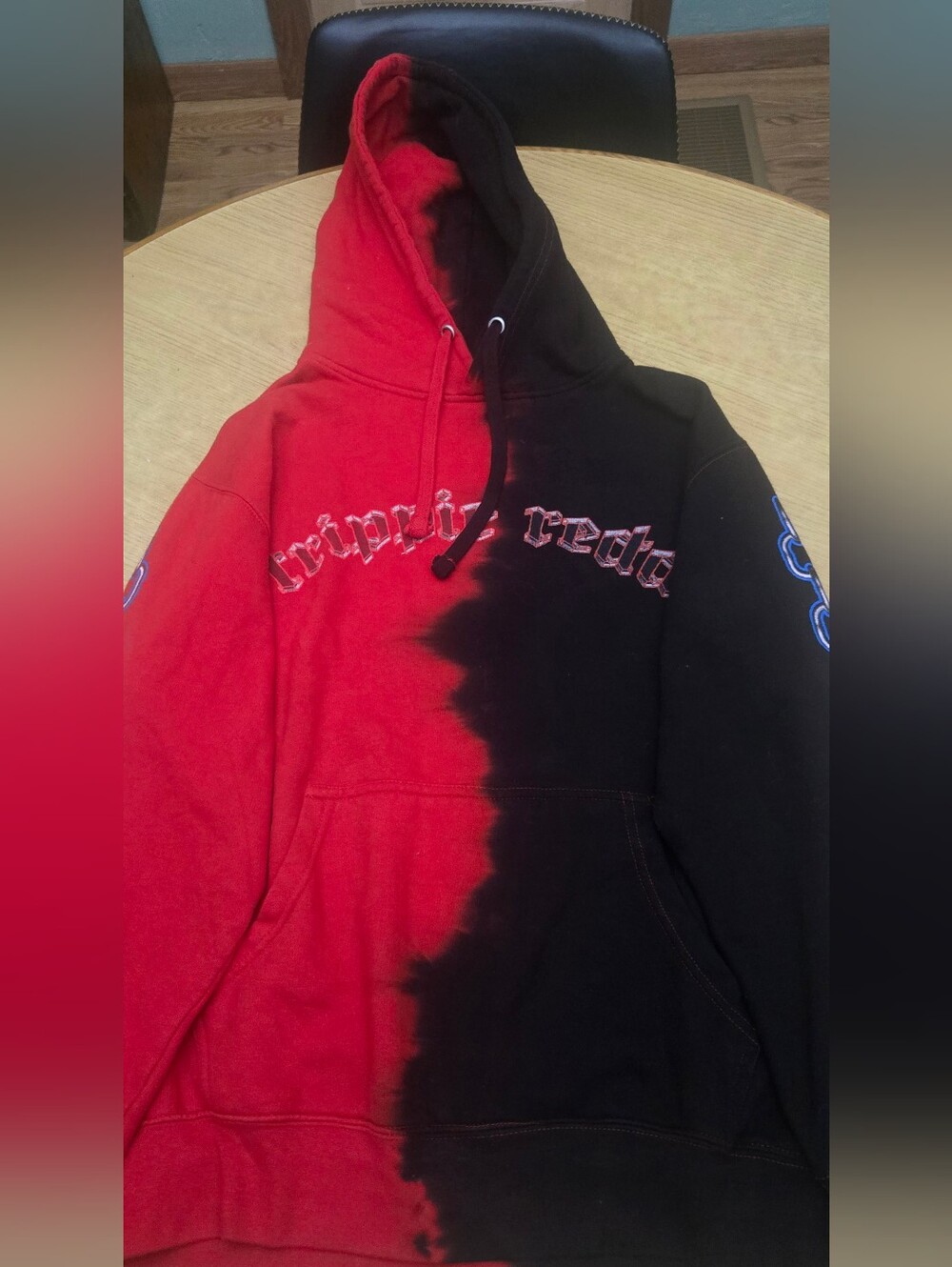 Trippie Redd Split Dye Hoodie Chain Graphic M
